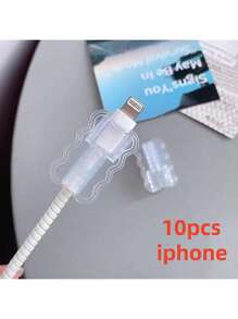 1pc/5Pcs/10Pcs ABS Resin Cable Sleeves: Protect Your Cables From Breakage And Disconnection(Select The Specification According To The Type Of Your Data Cable)