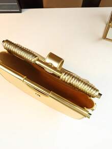 Nudelelement-tygväska, dumplingformad handväska, damaxelväska, axelväska - Guld - Visa 11