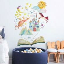 BRUP 1pc Cartoon Wisdom Tree Wall Stickers -PVC Self-Adhesive Decals For Children's Room Decor/Girls' Room Decor/Classroom Decor/Nursery Decor/ & Home Decoration