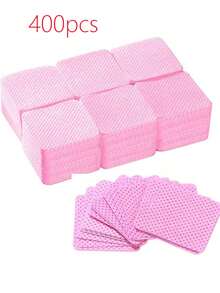 1000/400/200PCS Lint Free Nail Wipes, Nail Polish Remover Pads Eyelash Extension Wipes, Soft Non-Woven Acetone Nail Polish Remover Pads Nail Wipes For Nail Prep And Gel Polish Remover, No Lint Nail Glue Wipes Eyelash Extensions - Pink - View 12
