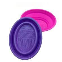Silicone Folding Washing Dish Makeup Brush Scrub Pad Beauty Tool Cleaning Pad Washing Machine