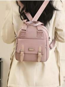 Women's Casual Single And Double Backpacks, New Versatile Shoulder Bags, Large-Capacity Student School Bags, New Multi-Functional Oxford Cloth Crossbody Bags, Versatile Single Shoulder Bags, Stylish Backpacks, Handbags - 米色 - 查看 3