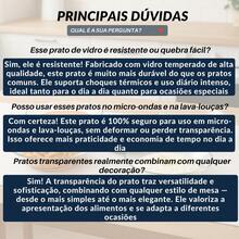 Kit Of 12 Glass Plates With Transparent Bottom, Resistant, Milly Elegante 22CM, Soup, Broth, Dinner, Inn - Kit 12 Units - View 7