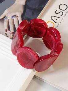 1 件波西米亚彩色弹性手链，女士海滩度假休闲派对礼物 - 多彩手鍊 - 查看 27