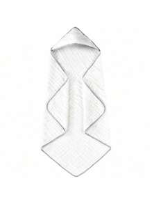 1 pièce Cape de bain à capuchon en gaze à bulles, couverture d'emmaillotage multifonctionnelle, serviette de bain pour bébé, unisexe, ultra-douce pour toutes les saisons, idéal pour la salle de bain, la poussette et la sieste, cadeau de naissance