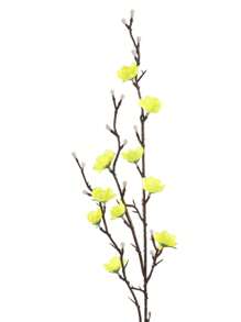 4/8 pièces Fleurs artificielles Fleur de prunier jaune 21,7" Fausse fleur d'hiver à longue tige en plastique Décoration de maison, hôtel, bureau, mariage, fête, jardin