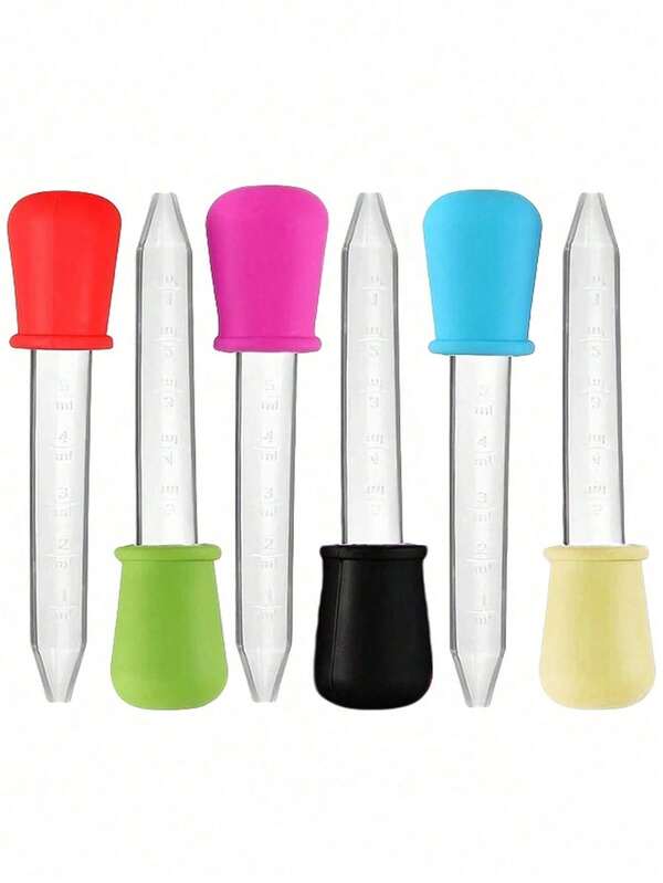6pcs Pet/Kids Dropper Pipette Liquid Feeding Device, Random Color
