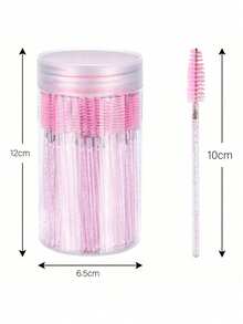 100 cọ chải mi, cọ mascara kèm hộp đựng, cọ chải lông mày dùng một lần có thể uốn cong, cọ chải mi nối mi, dụng cụ ghép mi - Nhiều màu - Xem 3