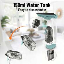 DOVAMAN Cordless Window Vacuum, 30 Min Runtime, 280mm Suction Nozzle, Spray Bottle With 2 Microfiber Cloths, 150ml Water Tank, 700g Lightweight Window Cleaner - White - View 6