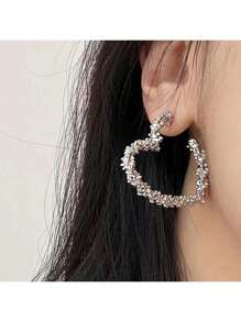 Heart Design Cuff Hoop Earrings