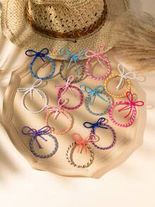 10pcs/Pack Fashionable Colorful Woven Adjustable Tassel Friendship Bracelets, Suitable As Gift For Family And Friends, Daily Wear, Party, Jewelry, Random Color