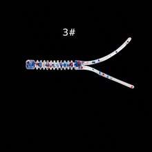 10 件双尾软饵，5.5 厘米/2.16 英寸，0.3 克迷你鱼饵，户外钓鱼用品，根钓小软饵