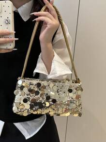 Nuova borsa da donna alla moda con paillettes, adatta per feste, uscite, vacanze, shopping e uso quotidiano, può contenere monete, telefoni, adatta anche come borsa da lavoro per impiegati, studenti universitari e lavoratori d'ufficio, elegante