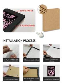 1 件，可选画框，帆布印刷画，现代复古艺术，黑魔法女孩，卡通墙面艺术，房间装饰用品，墙面艺术海报，客厅沙发背景装饰，门厅走廊装饰，家居装饰，卧室装饰，浴室装饰，房间装饰，办公室装饰，学校装饰，艺术礼品，PVC 硬管包装 - 彩色 - 查看 5