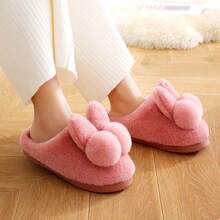 Plush Slippers For Women, Short Boots With Heel Cover, Thick Sole & Warm, Suitable For Students Dorms, Couples, Men & Women Indoor Slippers