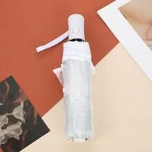 Paraguas transparente claro con apertura y cierre automático - Paraguas plegable de 3 pliegues resistente al viento, liviano y portátil, diseño de lluvia unisex para uso diario (mango de secado rápido) para refrescarse en verano, playa, viajes