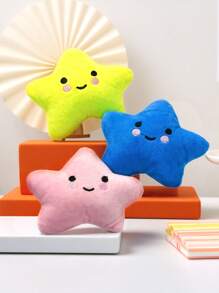 1 Cartoon Star Shape Pet Plush Toys Can Sound Pet Play Toys Cost-Effective, Lovely Shape Your Pet Will Love