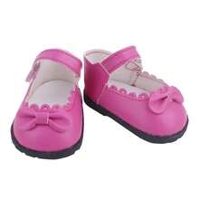 1 Pair Doll Shoes, Solid Color Bowknot Flat Leather Shoes With Round Edging, Hook And Loop Closure, Soft Leather Material, Suitable For 22 Inch/55cm Reborn Baby Dolls, Girls 3+ Years Old, Student, Doll Accessories, Holiday Party, Birthday Gift - SH-0220 - View 12