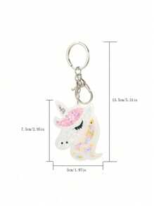 Creative Acrylic Rainbow Pony Bag Pendant Kids Adorable Keychain Car Charm Safe For Children & For Teens