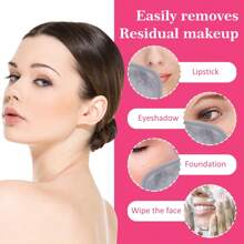 1pc Plus Size & Thick Flannel Makeup Remover Face Towel, Super Soft Cleansing Design, Random Color