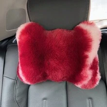 2pcs Cute Plush Car Headrest Neck Pillow, All-Season Universal Car Interior Accessory - 2pcs - View 16