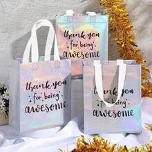 Geschenktüten als Dankeschön, Mitarbeitergeschenkbeutel zur Wertschätzung, Dankeschön für das Großartig-Sein, Geschenkset zur Teamwertschätzung für Mitarbeiter, Lehrer, Studenten, Kollegen, Sekretärin, Assistent (Laser-Silber, Awesome-Stil)