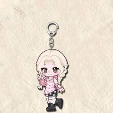 Aespa Q 版亚克力钥匙扣、双面背包装饰吊坠、演唱会粉丝商品、生日/节日礼物、返校/毕业礼物（送给朋友）