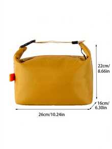 1ks módní minimalistická izolovaná taška na oběd, velkokapacitní přenosná krabička na oběd, vhodná pro kancelářské pracovníky, studenty, venkovní kempování, piknik, skladování potravin v kuchyni, úložiště kancelářských obědů a školních obědů. Nezbytná letní outdoorová a školní věc, lze použít jako školní tašku na oběd, dámskou izolovanou tašku, piknikové doplňky a školní potřeby. - Multicolor - Zobrazit 5