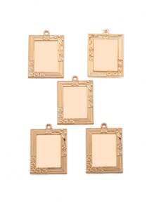 1 pièce Accessoires de bijoux DIY, base rectangulaire de 29*21mm, base avec incrustation de pierres précieuses vintage C06