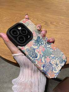 海洋 1 件装柔软 TPU 手机壳，带有淡色海水生物印花，防摔设计，兼容 16/16 Plus/16 Pro/16 Pro Max，防水防震防刮 - 彩色 - 查看 5