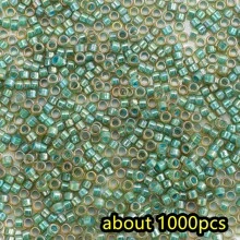 1000pcs Shiny Golden Cylindrical Seed Beads Tiny 2.5mm Japanese Craft Glass Round Loose Sapcer Beads For Diy Tassel Vintage Bracelet Necklace Jewelry Making
