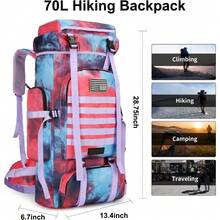 Local Delivery--Hiking Backpack For Men 70L/100L Camping Backpack Military Rucksack  3 Days Assault Pack For Climbing