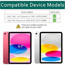 DICEKOO Case For IPad (A16) 11th Generation 11-Inch 2025 / IPad 10th Generation 10.9-Inch 2022, Rugged Full Body Protective Cover With Pencil Holder, Built-In Screen Protector And Kickstand - Black - Blue - View 2