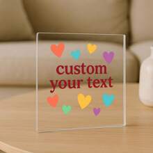 1pc Acrylic Ornaments Personalized Mom Gifts, Custom Name Sign, Customizable Home Decor, Mother's Day Gift, Bedroom Decor, Personalized Room Decorations, Customizable Photo Gifts,Graphic Print