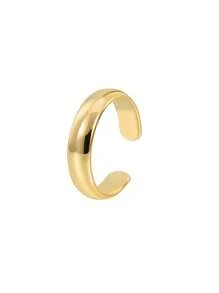 Charm-In 1 Stück 18 Karat vergoldeter messing einfacher C-förmiger glatter Ring / Welpen Muster Ring / Schmetterling Muster Ring, Geschenk