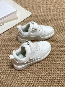 Pantofi sport casual albi pentru copii, impermeabili, ușori, respirabili, cu talpă joasă, pentru fete, studenți, școlari, design popular