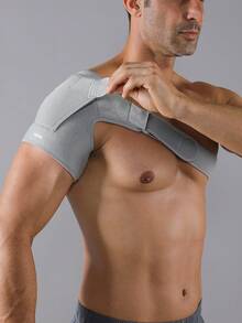 VBOSI 1pc Adjustable Unisex Shoulder Support Brace With Breathable Holes - Breathable & Supportive, Using Hook And Loop Straps To Stabilize Shoulder & Sleeve, Fitness Accessory For Men And Women - Multicolor - View 3