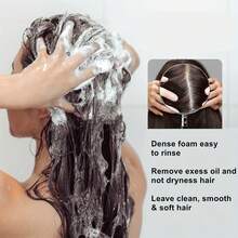 迷迭香薄荷洗发水和护发素套装，无硫酸盐生物素洗发水和护发素套装，蕴含薄荷精华，清爽头皮，滋养头发和头皮，保湿柔顺，深层清洁，去除头皮屑，调理头发，富含迷迭香精油，适合卷发和波浪发质，是夏季的理想之选。 - 黑色 - 查看 5