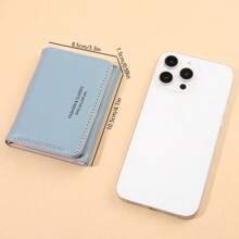 1pc Women Short Wallet, Large Capacity, Fashion Multi-Card Slot And Coin Pocket, Tri-Fold Coin Purse, ID & Credit Card Holder, Functional Cardholder, Women's Clutch Purse, Suitable For Daily Use, School Opening Gift, Back To School Gift, Graduation Gift, Birthday Gift, Women Gift
