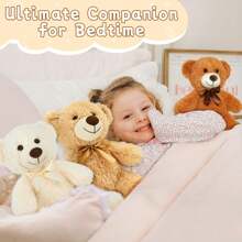 3 paquetes de osos de peluche, animales de peluche a granel, lindos osos de peluche pequeños, osos de peluche pequeños para niños como decoración central en baby shower, 14 pulgadas