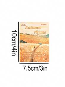 200 Blatt/Buch, Exquisites viersaisonales Dekormaterial Papier, kreativer Frühlings-, Sommer-, Herbst- und Winterszenen Muster Notizpapier, DIY Handbuch, Fotoalbum, Schulmaterial, Lern-Büroartikel, Dekorpapier für Scrapbooking, Schulmaterial, Rückkehr zur Schule