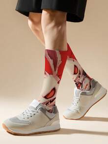 1/2/3/5 pares de calcetines hasta el tobillo para hombre con diseño de conejo, calcetines de tripulación para deportes al aire libre, resistentes, subcultura de moda para hombres