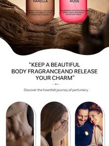 1 Bottle 50ml Coconut Vanilla/Wild Rose Body & Hair Mist, Long-Lasting Fragrance, Fresh & Sweet, Portable, Suitable For Daily Use, Can Be Sprayed On Clothes, Body And Arms - Transparent - View 8