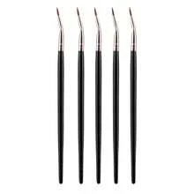 2/5/10pcs Blade Eyeliner Brush Ultra-Fine Flat Head Angled Eyebrow Brush Eyeliner Pen Brush Portable Makeup Tool Black & Gold - Multicolor - View 19