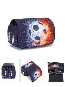 Large Pencil Case, Kids Big Capacity Pencil Pouch Stationery Pen Bag, Boys And Girls Storage High Capacity Bag Pouch Holder Box Organizer, Marker Pen Case For School Student Office Supplies , Back To School Gifts