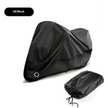 1pc 190T Taffeta Silver Cloth Motorcycle Cover, Dust-Proof Outdoor Protective Cover Fits Motorcycles & Bicycles