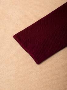 HOMEYEE 翻领长袖复古休闲优雅商务办公室OL上衣外套，秋冬 - 紅色 - 查看 5