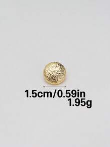 10pcs/Bag Assorted Sizes Textured Asymmetrical Round Metal Buttons For Coats, Sweaters, Jackets, Suits, Uniforms - Versatile Hand-Sewn Fashion Decorative Button Set In Golden, Silvery, Bronze