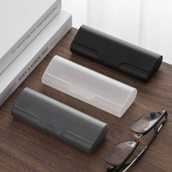 Glasses Case - Frosted Plastic Transparent Storage Box - Suitable For Both Men And Women, For Nearsighted Glasses, Presbyopic Glasses, Sunglasses And Sunglasses. An Outdoor Portable Glasses Storage Box. With Inner Padding, It Can Effectively Protect The Glasses Lenses From Being Scratched.