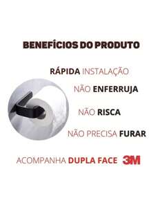 1 Toilet Paper Holder, Bathroom Wall And Door Paper Practical Necklace, Seamless Double-Sided Tape, Available In Two Colors, Black/White, Bathroom Accessories, Bathroom Paper Rack, Kitchen Accessories, Dormitory Essentials, College Students Returning To School Essentials, Dormitory Paper Rack.